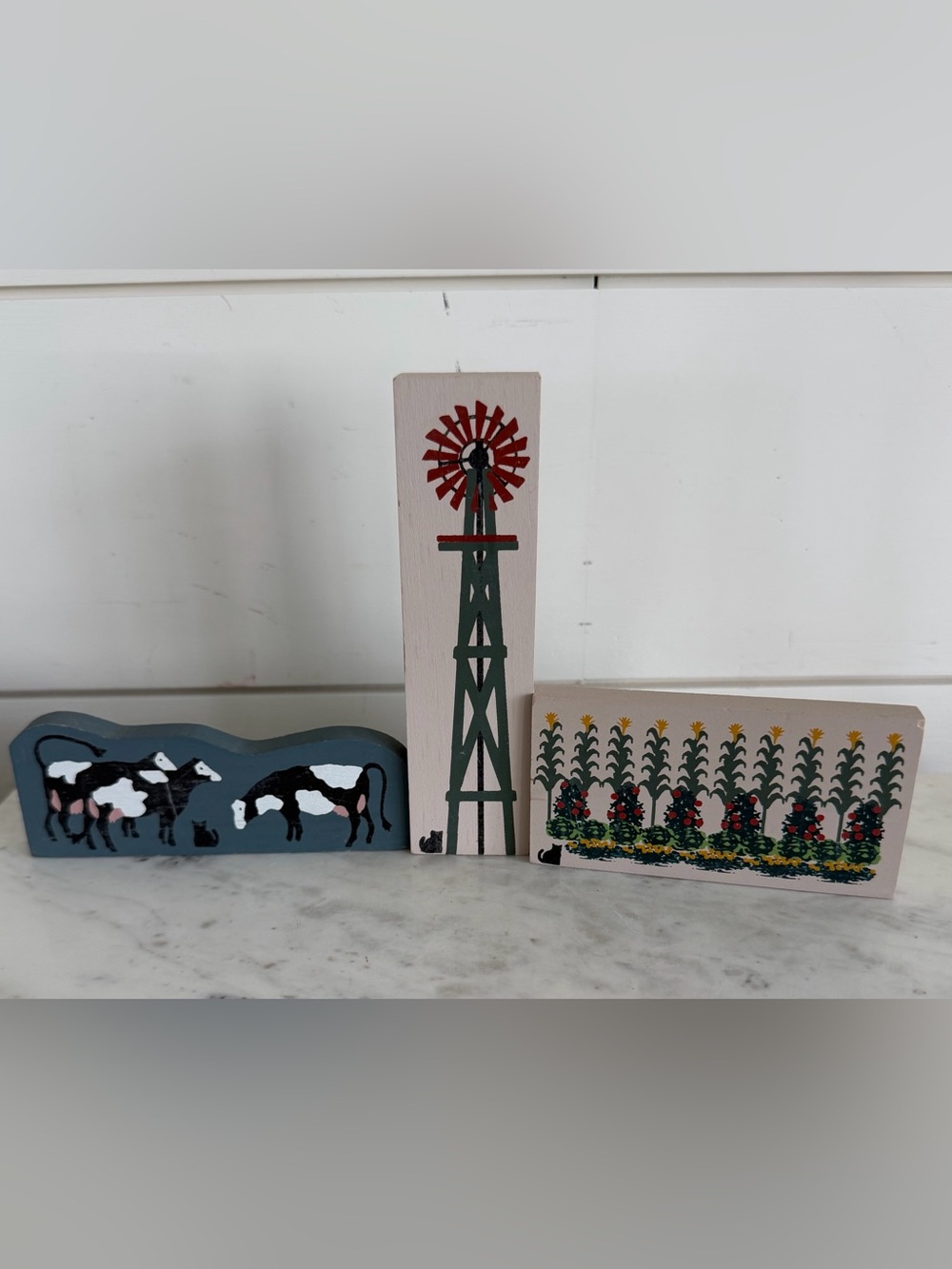 Vintage Cats Meow Farm Shelf Sitters Set of 4